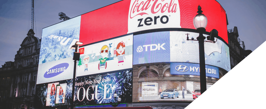 Times Square NY Brand Logo Screen