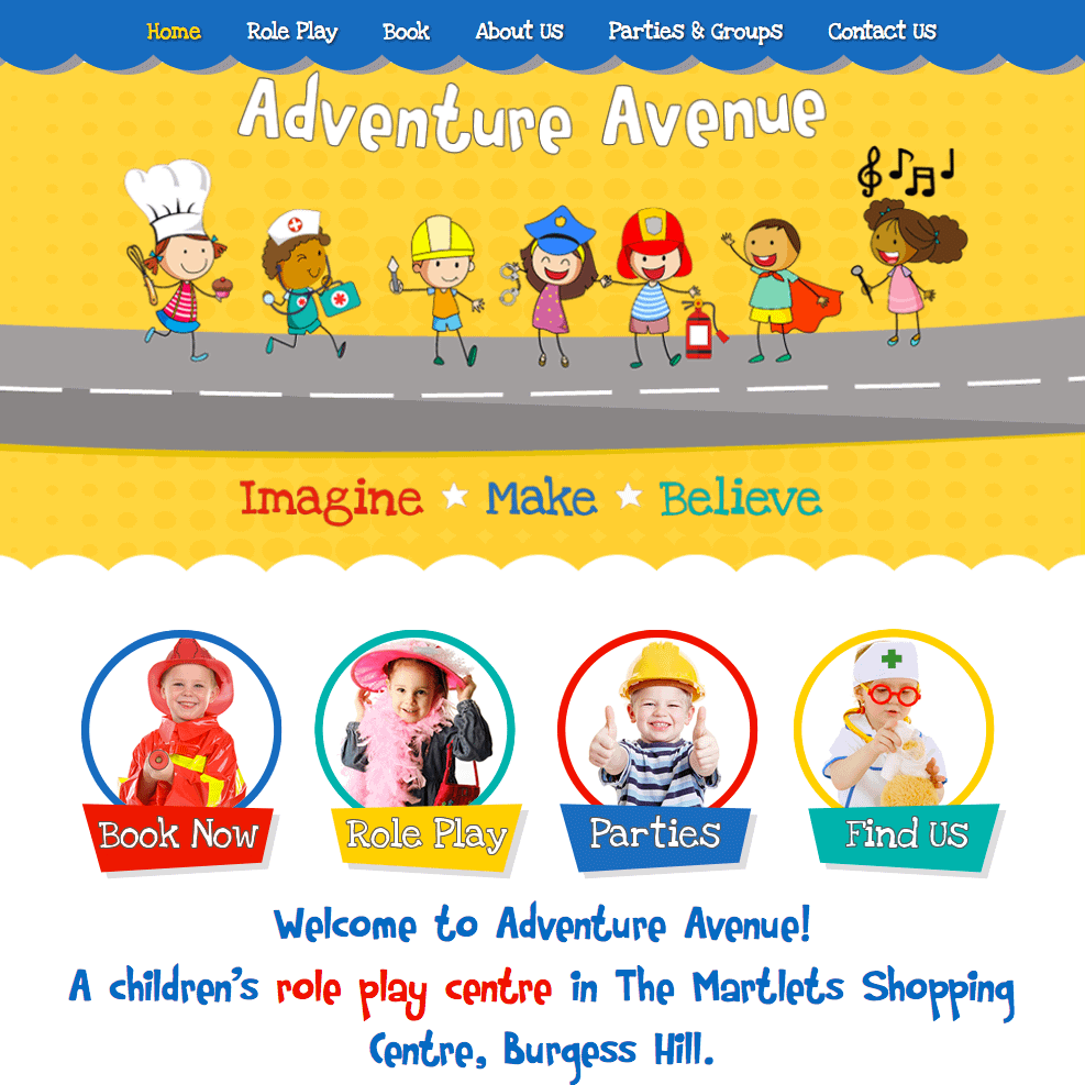 Adventure Avenue web design