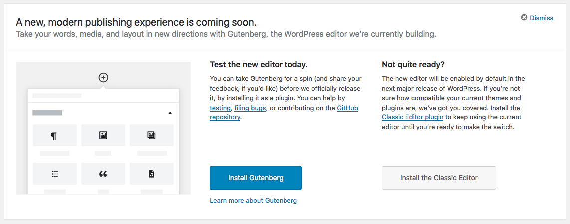 Gutenberg for WordPress 5.0