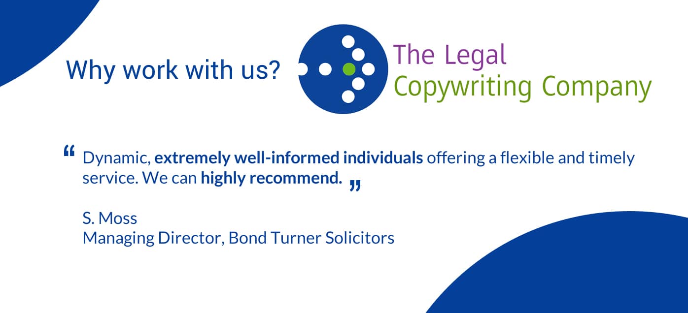 The Marketing work for Legal Copywriting Company