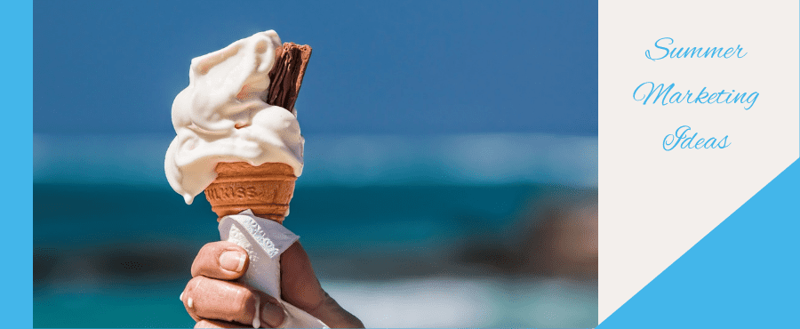 Summer Marketing Ideas - photo of a 99 ice cream on the beach